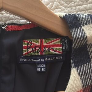 Boden wool tweed dress. Perfect condition, fully lined, pockets, zips up back.